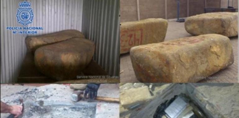 Siete detenidos por tratar de introducir en España 93 kilos de coca ocultos en bloques de piedra