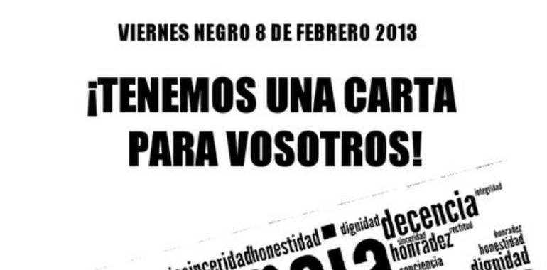 Marea Negra de Trabajador@s Públic@s de Asturias, mañana viernes, por los valores democráticos