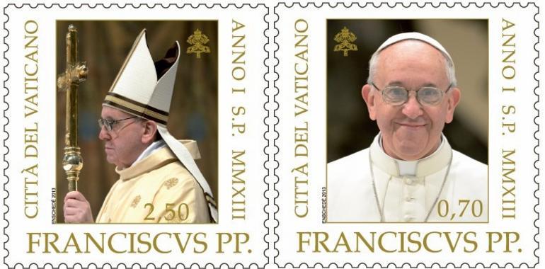 Emisión de sellos de correos del Papa Francisco