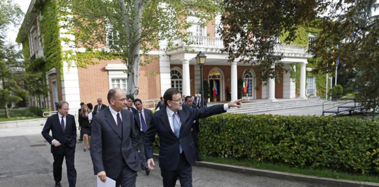 Rajoy y Enrico Letta urgen a la UE impulsar el empleo juvenil y la unión bancaria