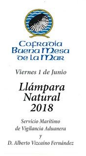 Llámpara Natural de la Cofradía Buena Mesa de la Mar 2018. XIV edición.