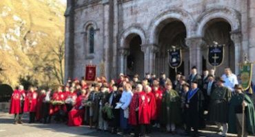 Jornada de convivencia de las Cofradías Enogastronómicas asturianas en Covadonga.