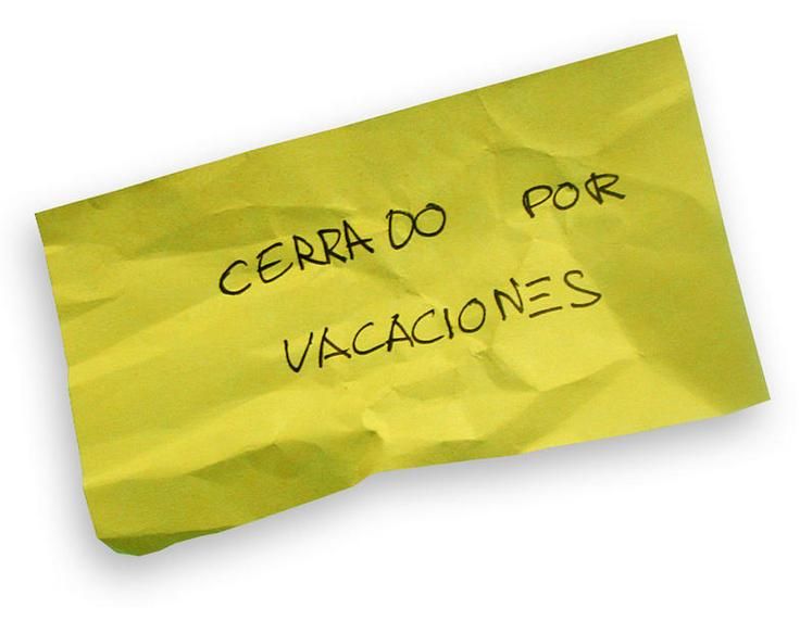 Cerrado por vacaciones