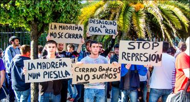 FOTOGALERÍA. Concentración  contra el cierre del CSOA La Madreña