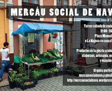 Mercáu social en Nava el sábado 16 de julio