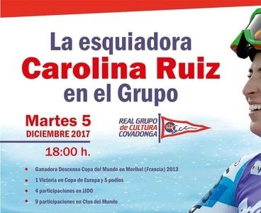 La esquiadora Carolina Ruiz en el Grupo Covadonga