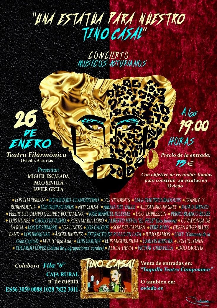 El concierto pro estatua de Tino Casal ya tiene cartel