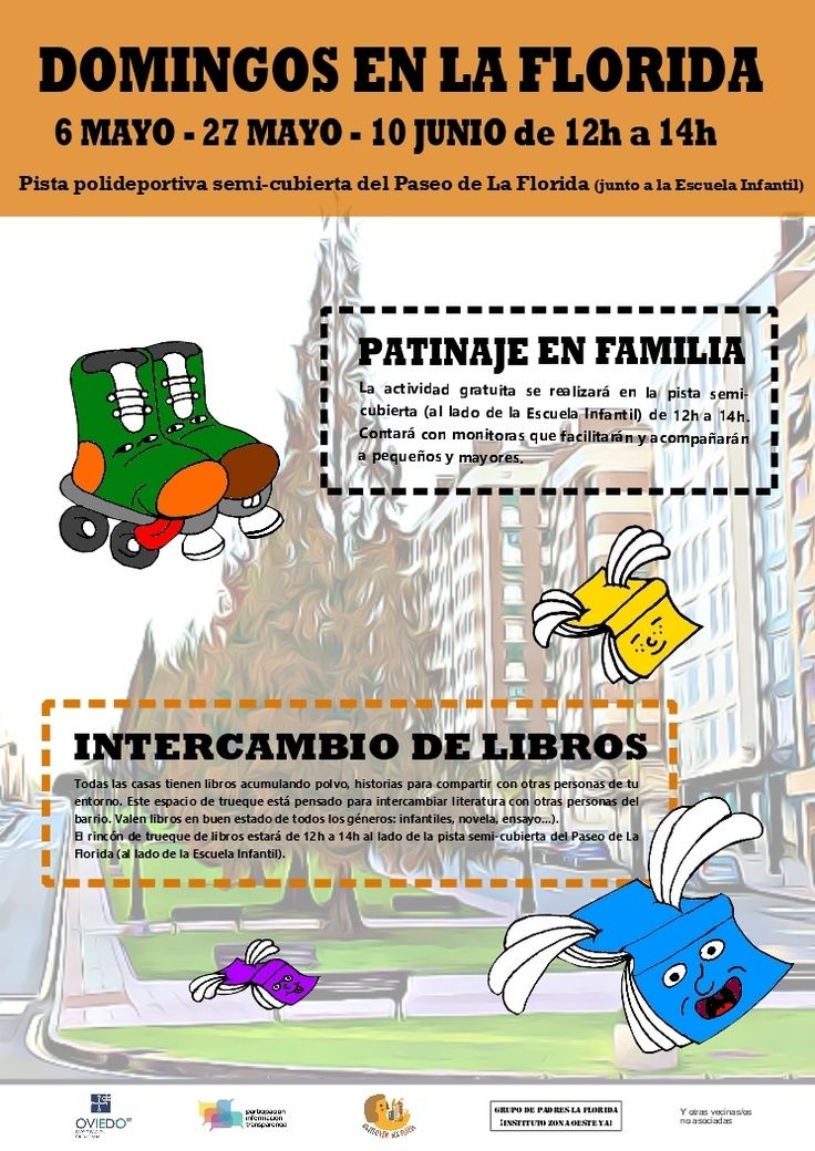 Oviedo: Domingos en La FLORIDA - Patinaje e intercambio de libros