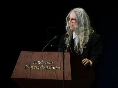 Otra imagen de la intervención de Patti Smith. Imagen facilitada a Asturias Mundial.