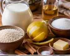 Ingredientes del arroz con leche asturiano