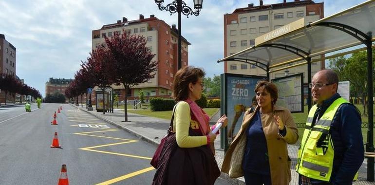 Culminan los trabajos de asfaltado de la calle Proaza en Las Campas