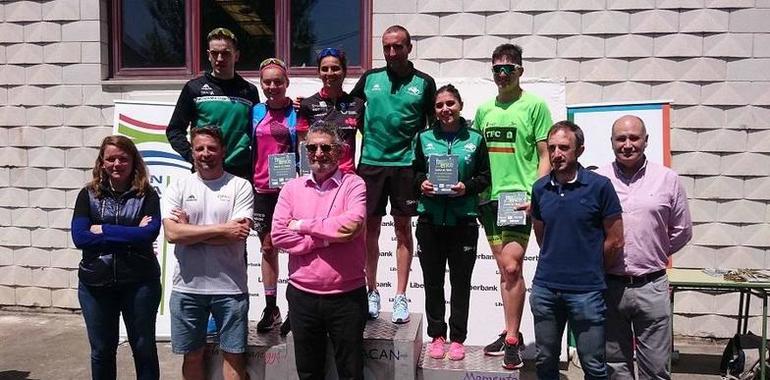 Lucia Vergara y Dani Bayón ganan el primer Triatlón Ence Navia