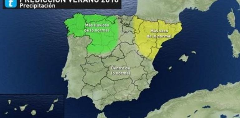 Este verano será más lluvioso de lo normal en Asturias