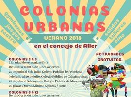 Las colonias urbanas en Aller reciben el verano cargadas de novedades 