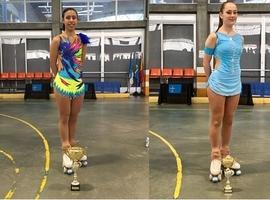 Patinaje: Natalia y Lucía, del Patín Atenea Gijón, en el España Cadete y Juvenil