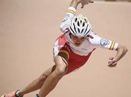 Sheila Posada, campeona de España de patinaje de velocidad "Vuelta Sprint" 