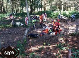 Motorista herido en accidente en Olloniego