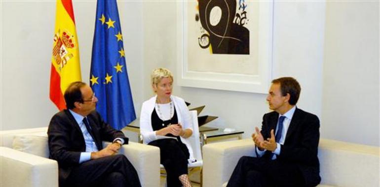 Encuentro entre Zapatero y el presidenciable francçes, Hollande