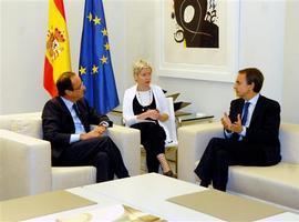 Encuentro entre Zapatero y el presidenciable francçes, Hollande
