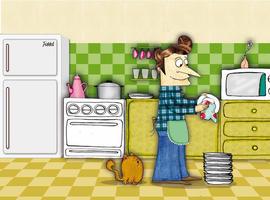 "Un papá con delantal" invita a través del humor a repartirse las tareas del hogar 