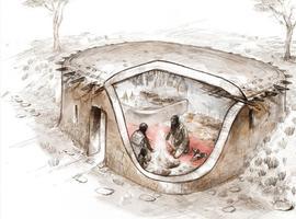 Hallados en Jordania dos suelos de cal pintados de hace 10.000 años