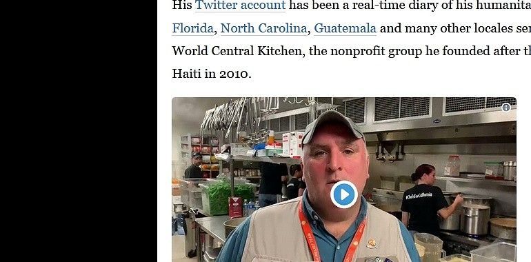 El mierense José Andrés nominado para el Premio Nobel de la Paz 2019