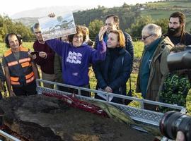 La huella de un gran dino desde Tazones a Colunga