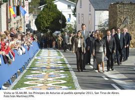 Don Felipe ensalza el ejemplo de solidaridad de San Tirso de Abres