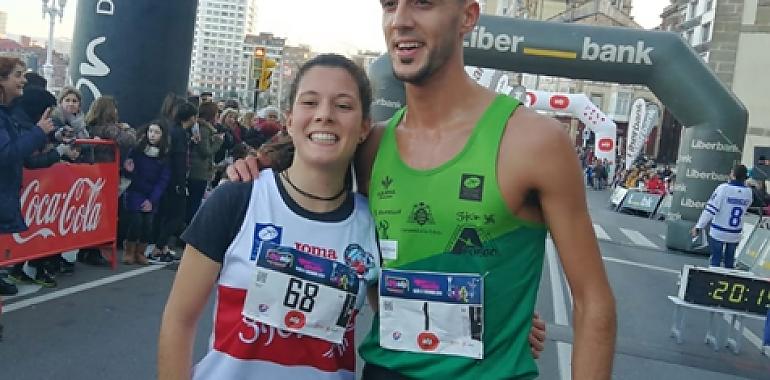 Moha Bakkali e Isabel Barreiro ganan la San Silvestre de Gijón/Xixón