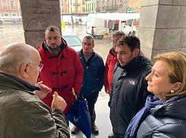La Delegada del Gobierno visita Laviana y Mieres para evaluar las consecuencias del temporal 