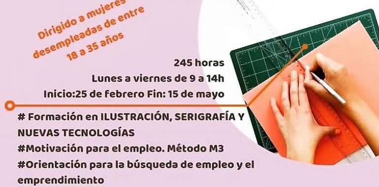 Avilés: Curso gratuito dirigido a 15 mujeres jóvenes con dificultades de inclusión laboral