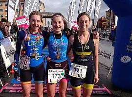 Paula Herrero y Miguel Arbesú ganan el II Duatlón EMC Lugones