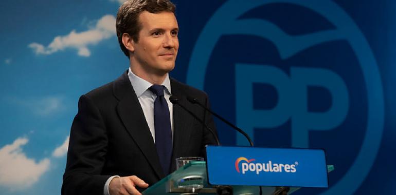 Casado anuncia la suspensión de la Constitución en Cataluña como primer objetivo de Gobierno