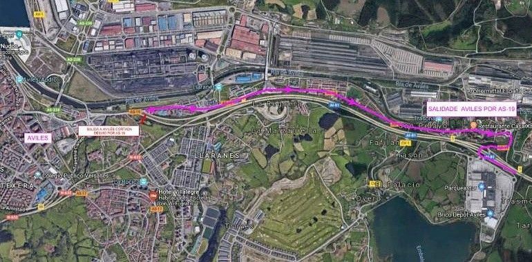 Las obras de los accesos al PEPA obligan a desviar el tráfico de salida de Avilés 