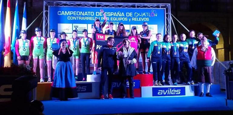Diablillos Rivas Mar y Ascentium Araba, campeones de España de Duatlón CRE en Avilés