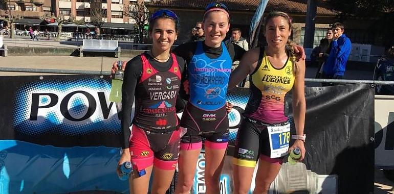 Paula Herrero y Diego Martín, campeon@s de Asturias de  Duatlón Sprint 2019 en Castrillón