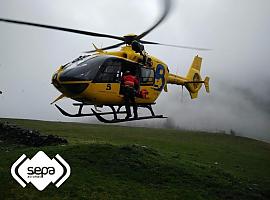 La niebla dificulta el rescate de un herido en Cabrales 