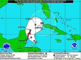 El Huracán Rina dispara las alertas en Quintana Roo y avanza hacia Cancún