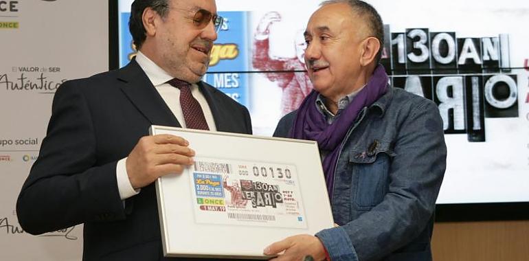 El cupón del 1 de mayo de la ONCE celebra el 130 aniversario de UGT 