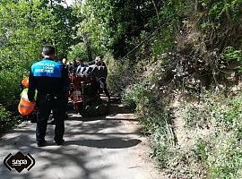 Fallece un vecino de Ladredo de Mieres por vuelco de tractor