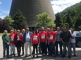 Álvarez-Cascos con la Plataforma NO Al CIERRE de la central de Soto de la Barca