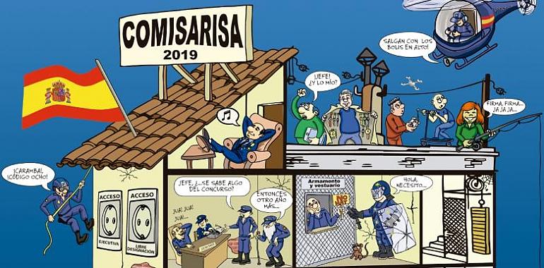 Protesta de Alternativa Sindial de Policía por la retirada de su cartelería