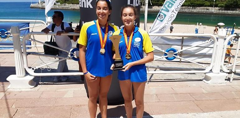 Dos jugadoras del Náutico de Carreño campeonas de España en voley playa infantil