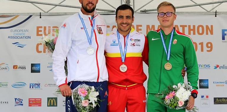 Tono Campos se proclama campeón de Europa de maratón en C1 e Iván Alonso logra en bronce en K1