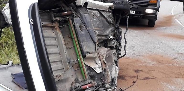 Seis heridos, uno grave, en accidente de tráfico en Morcín