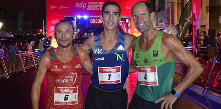 Youssef Benkert y Paula Herrero ganan la 3.ª EdP Carrera Nocturna Gijón 10k 