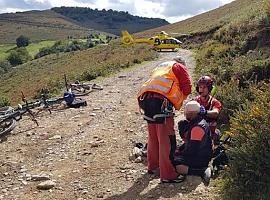 Herido un ciclista en la Vía La Carisa