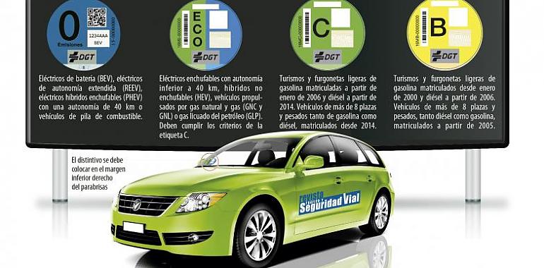 El 35,1% de los coches en Asturias no tiene distintivo medioambiental