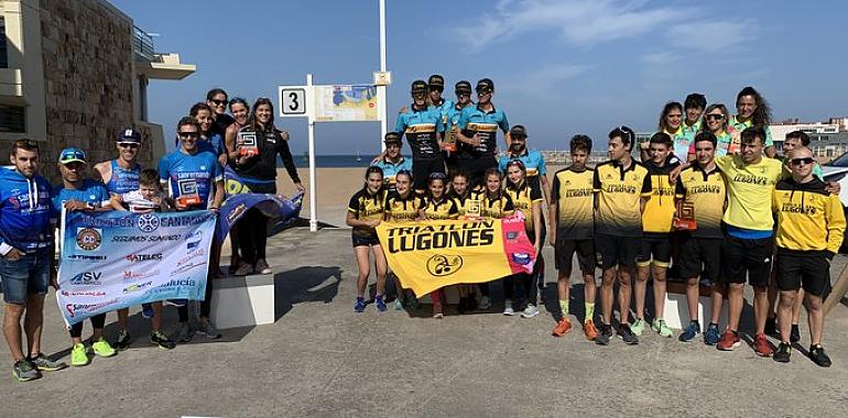 Triatlón Lugones y ANB Triathlon Team estrenan el palmarés de la Gijón Contrarreloj