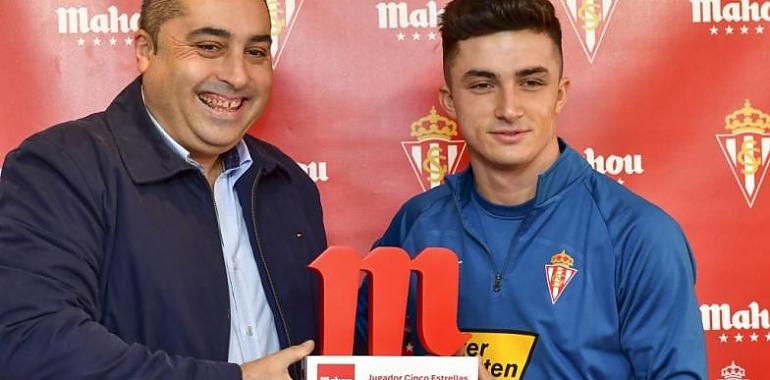 Manu García es el Jugador Cinco Estrellas de septiembre en el Sporting de Gijón 